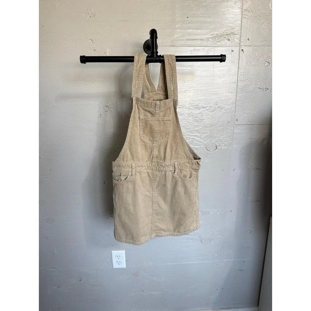The Childrens Place Girls Tan Corduroy Overall Jumper Dress Size 10 Khaki Skirt